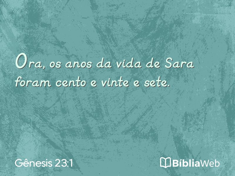 Gênesis 23:1 em imagem para compartilhar