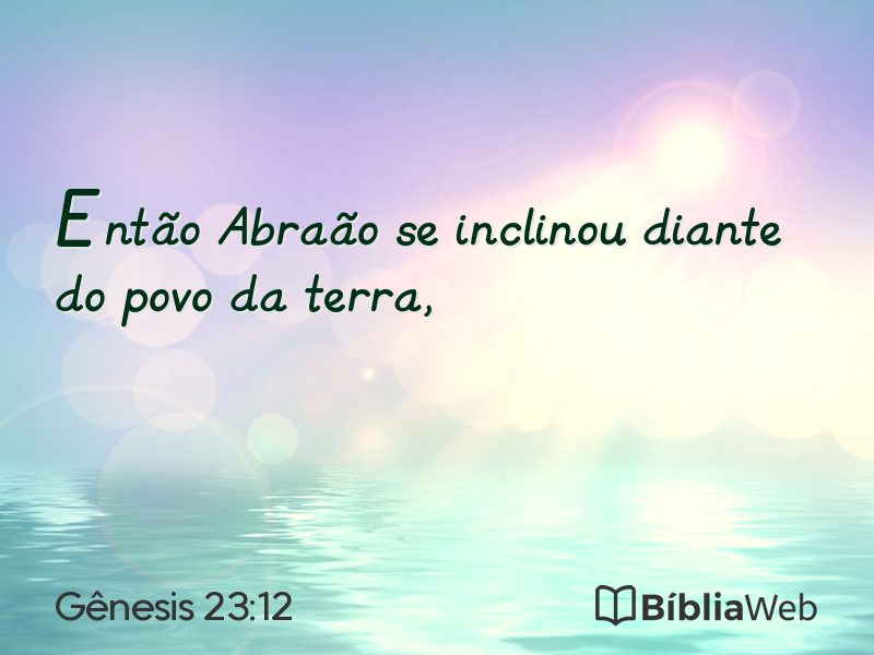 Gênesis 23:12 em imagem para compartilhar