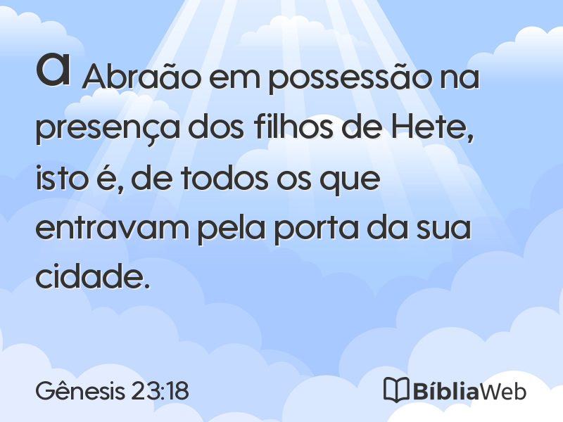 Gênesis 23:18 em imagem para compartilhar