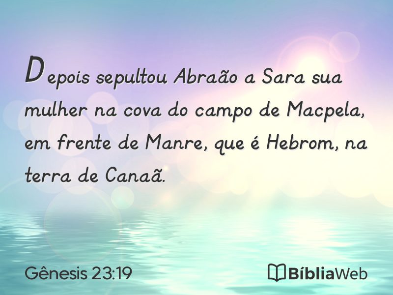 Gênesis 23:19 em imagem para compartilhar