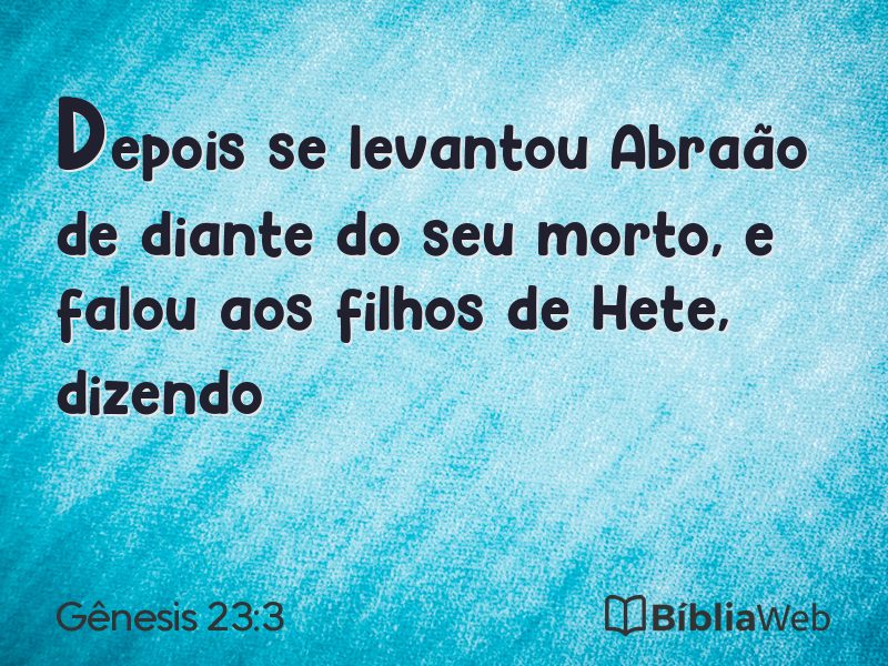 Gênesis 23:3 em imagem para compartilhar