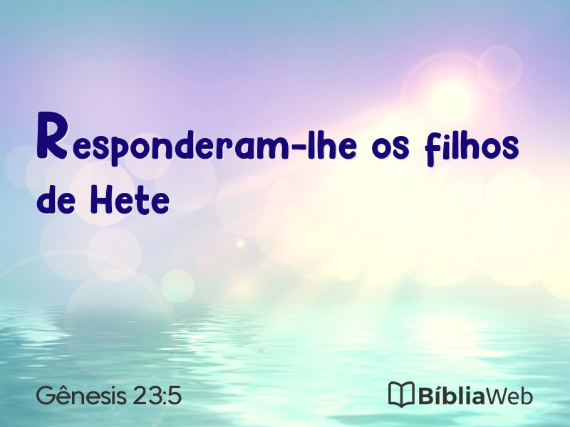 Gênesis 23:5 em imagem para compartilhar