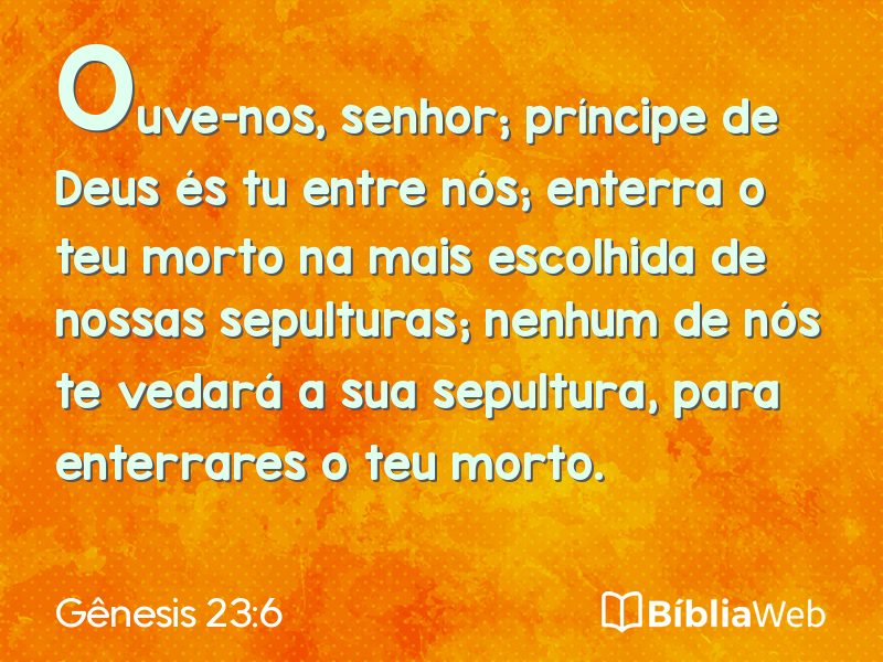Gênesis 23:6 em imagem para compartilhar