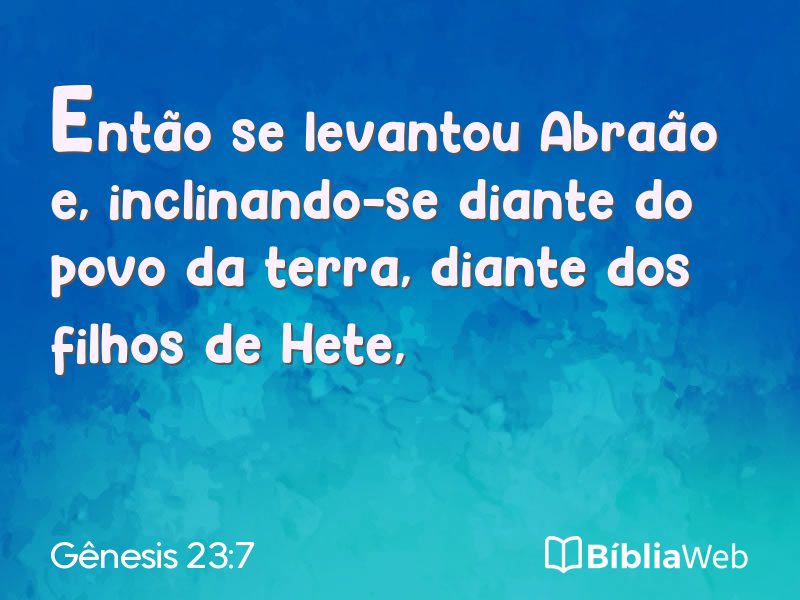 Gênesis 23:7 em imagem para compartilhar