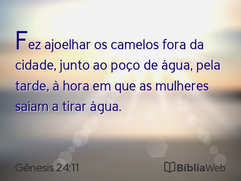 Gênesis 24:11 em imagem para compartilhar