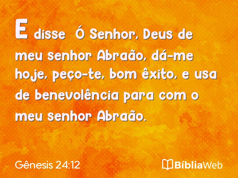 Gênesis 24:12 em imagem para compartilhar