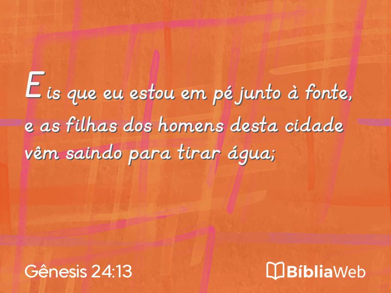 Gênesis 24:13 em imagem para compartilhar