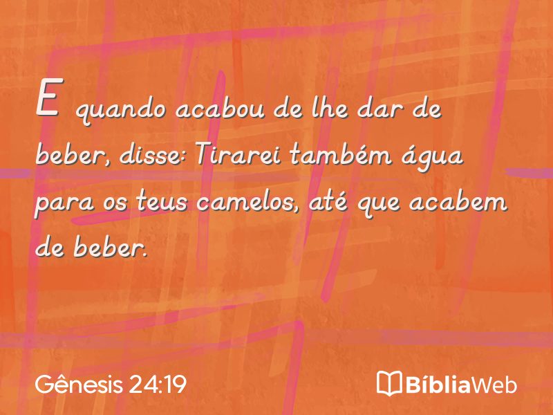 Gênesis 24:19 em imagem para compartilhar