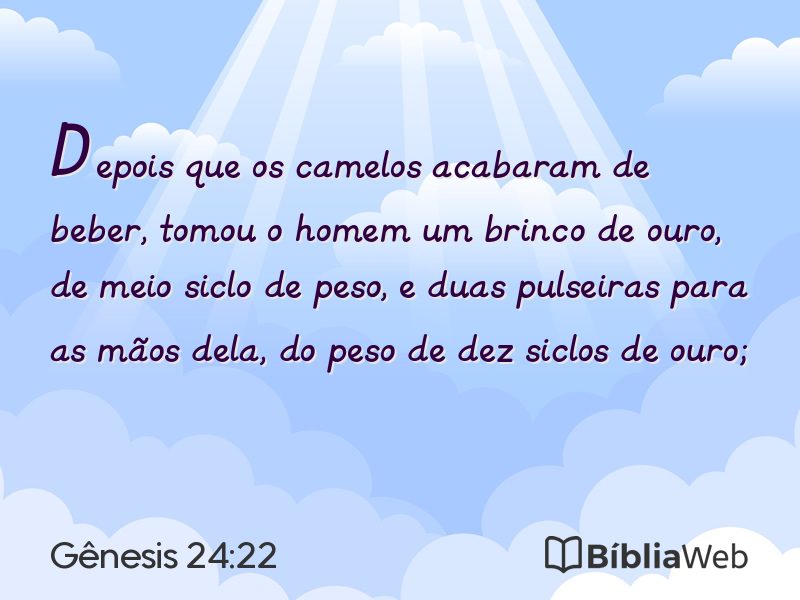 Gênesis 24:22 em imagem para compartilhar
