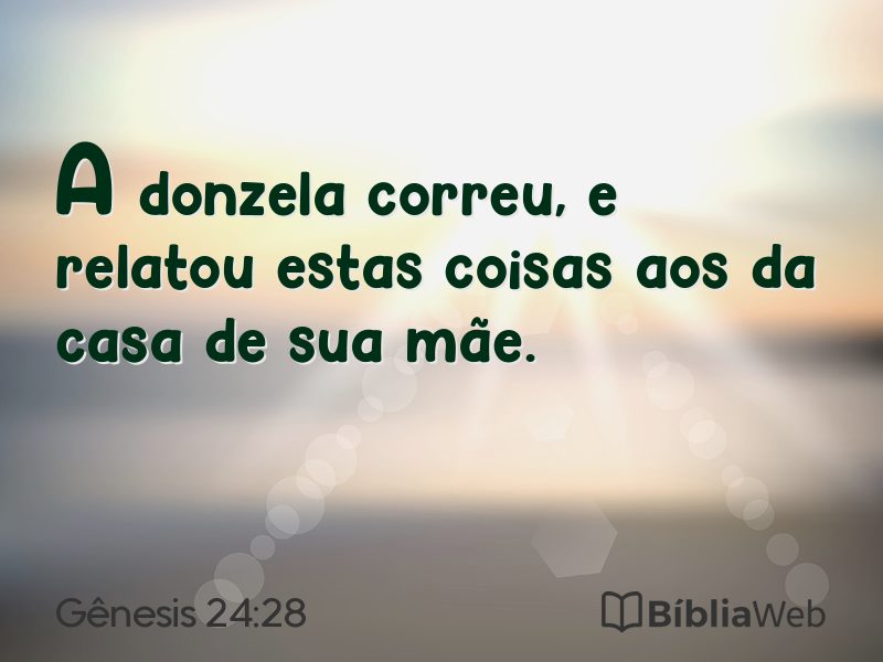 Gênesis 24:28 em imagem para compartilhar