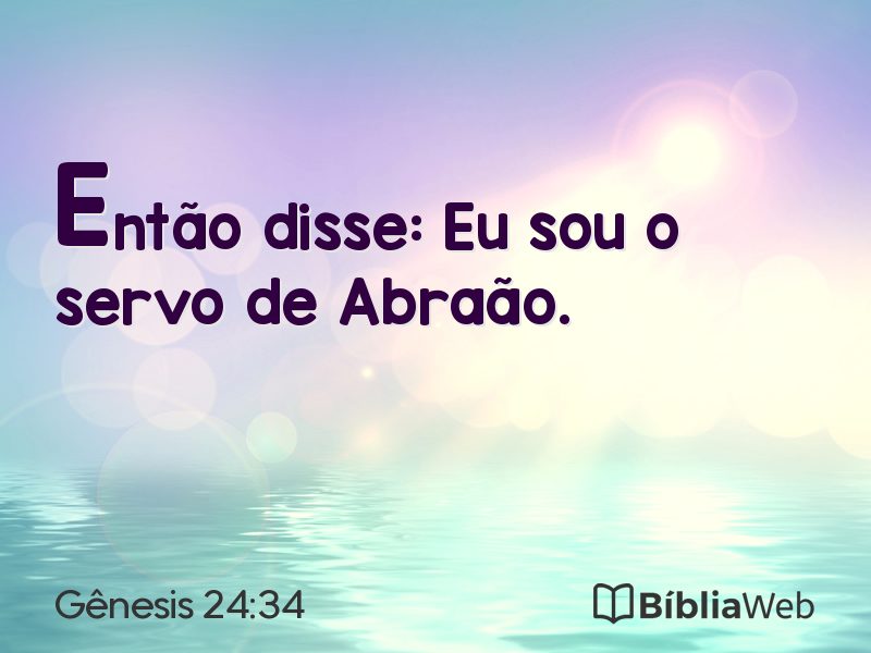 Gênesis 24:34 em imagem para compartilhar