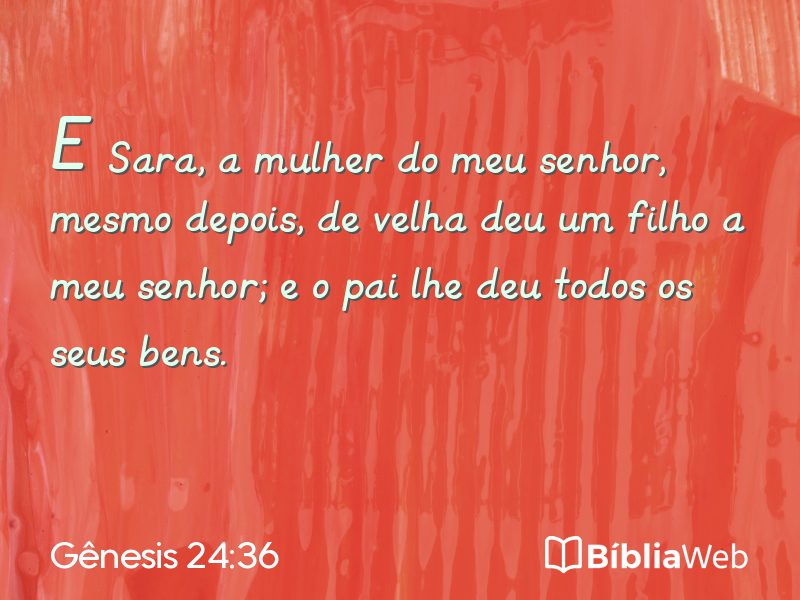 Gênesis 24:36 em imagem para compartilhar
