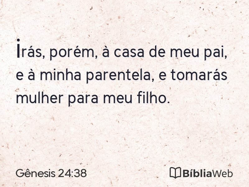 Gênesis 24:38 em imagem para compartilhar
