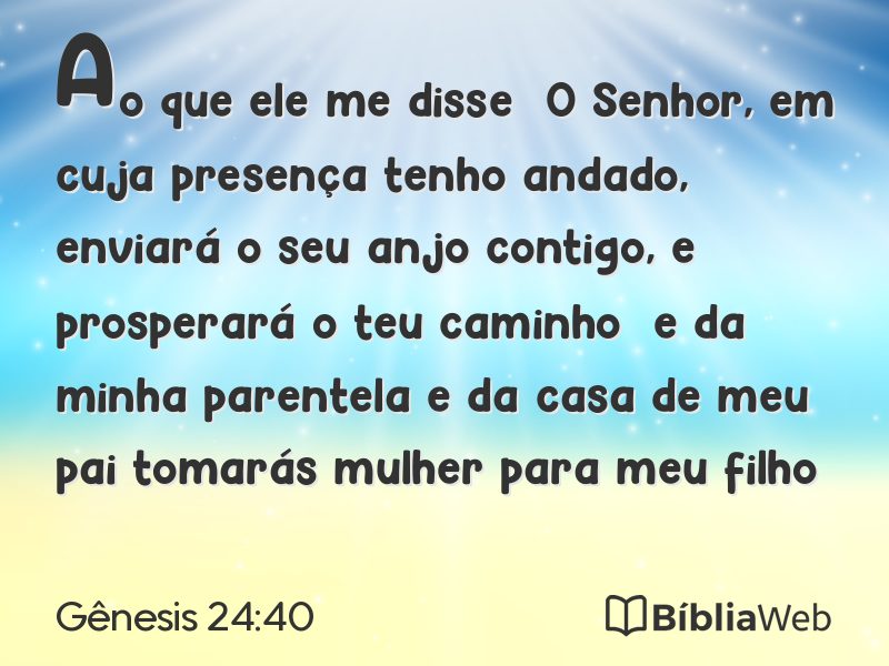 Gênesis 24:40 em imagem para compartilhar