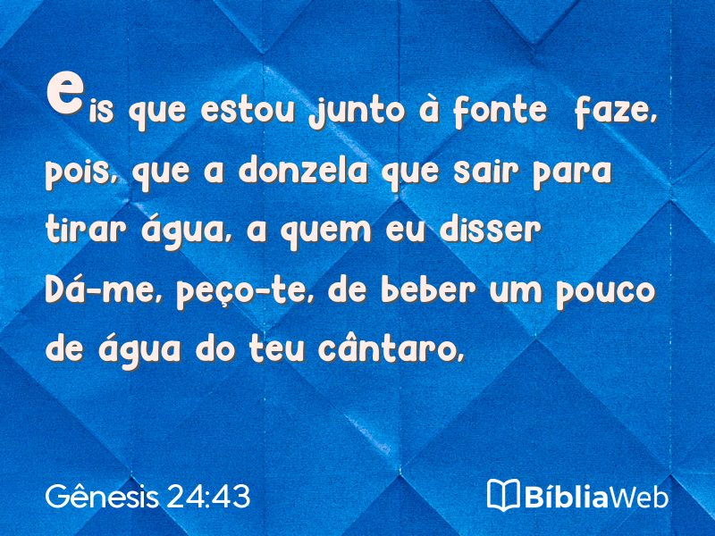 Gênesis 24:43 em imagem para compartilhar