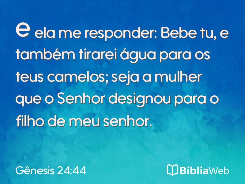 Gênesis 24:44 em imagem para compartilhar