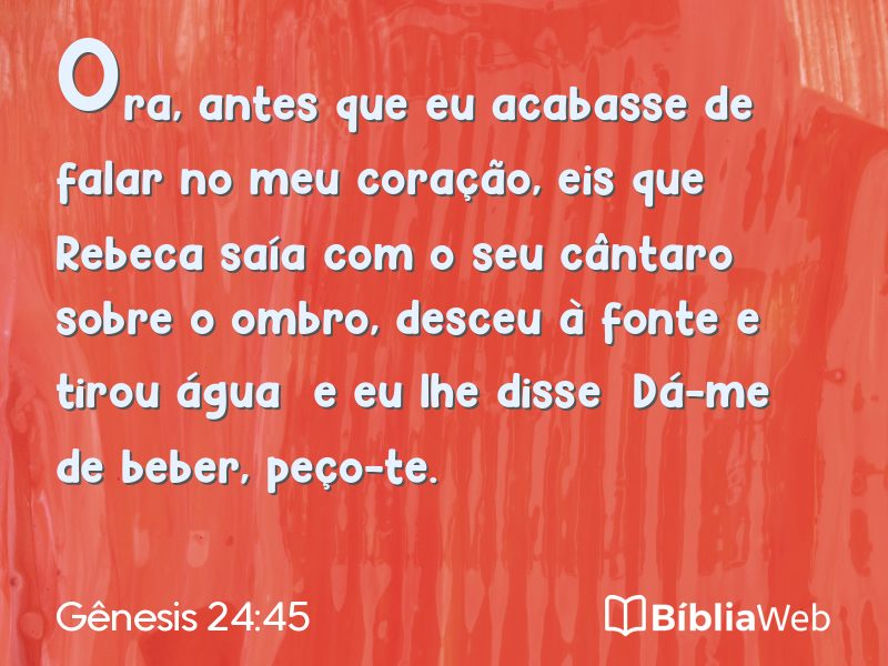 Gênesis 24:45 em imagem para compartilhar