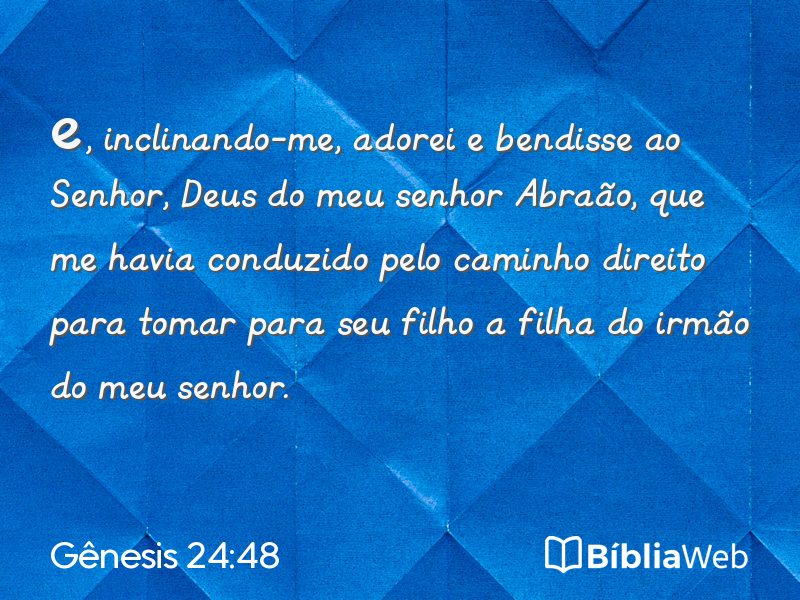 Gênesis 24:48 em imagem para compartilhar