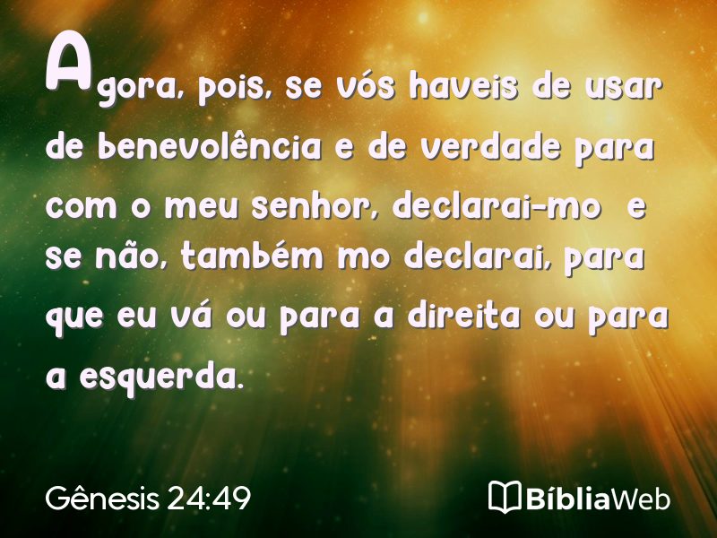 Gênesis 24:49 em imagem para compartilhar