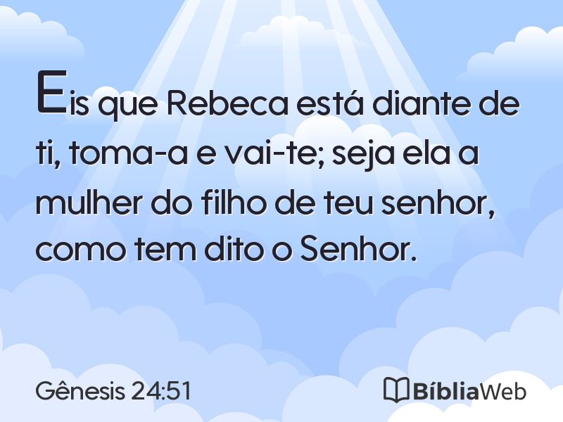Gênesis 24:51 em imagem para compartilhar