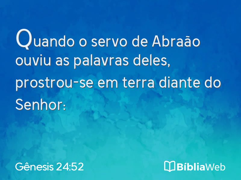 Gênesis 24:52 em imagem para compartilhar