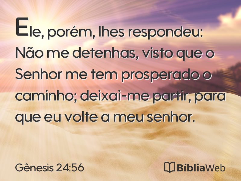 Gênesis 24:56 em imagem para compartilhar