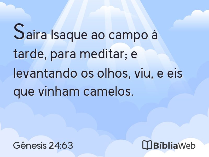 Gênesis 24:63 em imagem para compartilhar