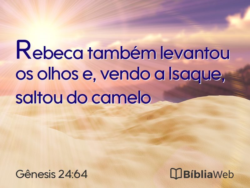 Gênesis 24:64 em imagem para compartilhar