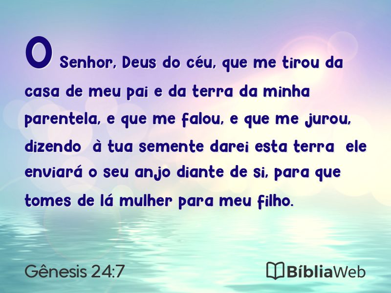Gênesis 24:7 em imagem para compartilhar
