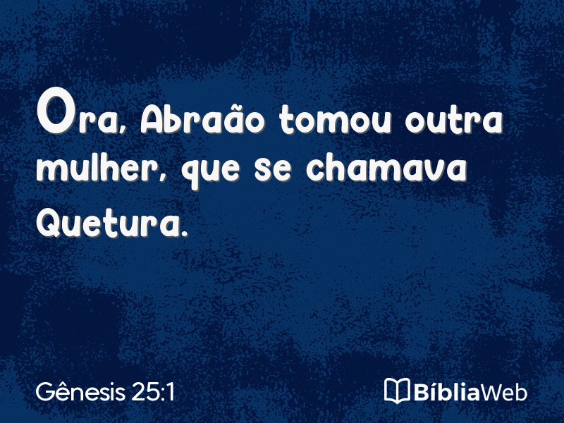 Gênesis 25:1 em imagem para compartilhar