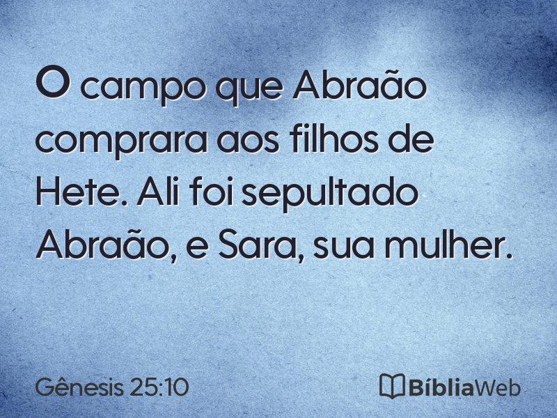 Gênesis 25:10 em imagem para compartilhar