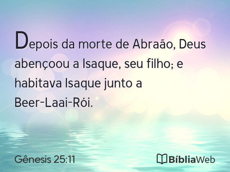 Gênesis 25:11 em imagem para compartilhar
