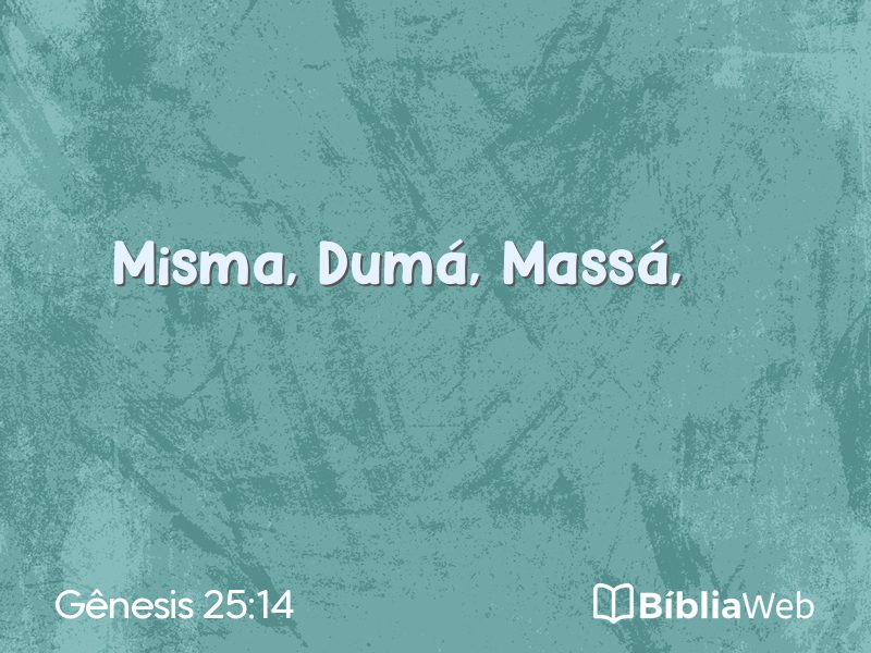 Gênesis 25:14 em imagem para compartilhar