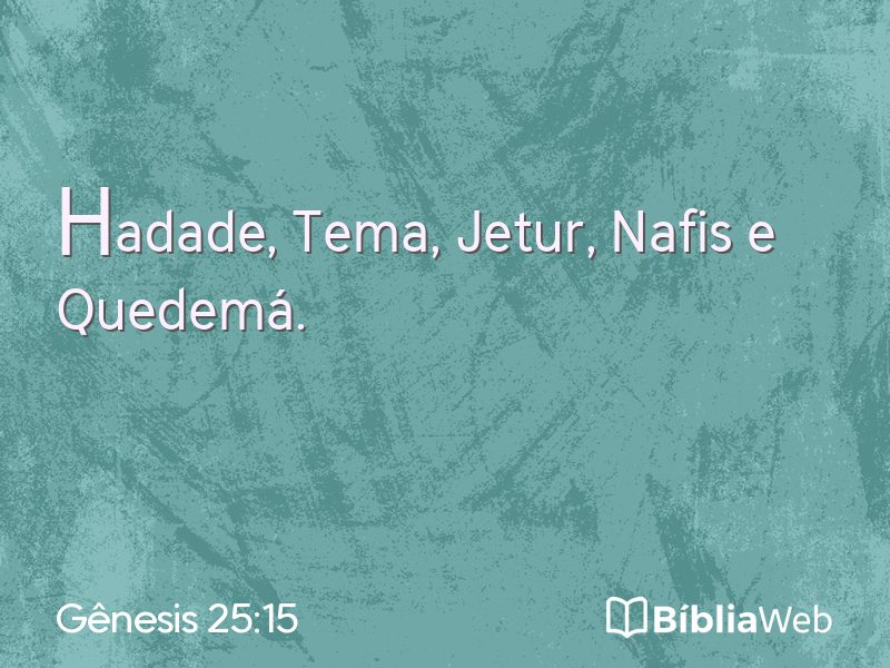 Gênesis 25:15 em imagem para compartilhar