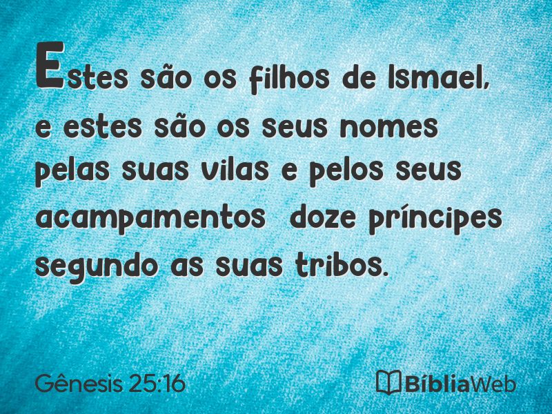 Gênesis 25:16 em imagem para compartilhar