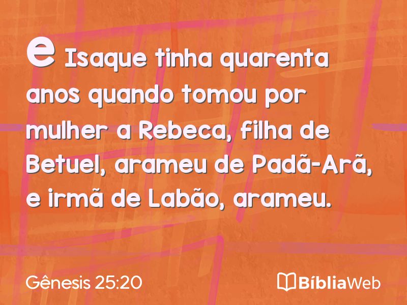 Gênesis 25:20 em imagem para compartilhar