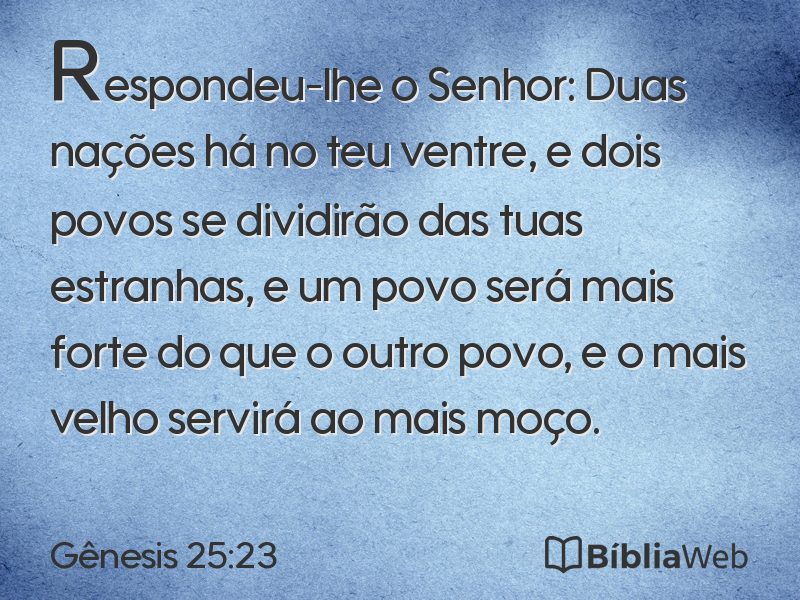 Gênesis 25:23 em imagem para compartilhar