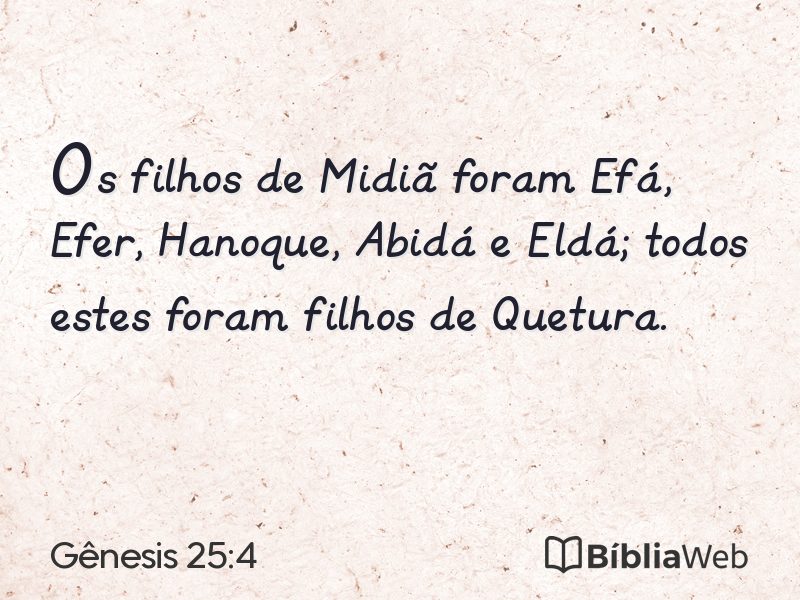Gênesis 25:4 em imagem para compartilhar