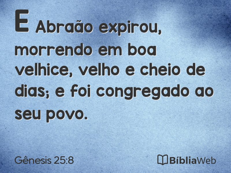 Gênesis 25:8 em imagem para compartilhar