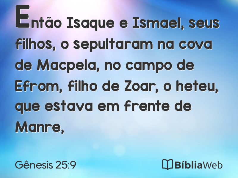 Gênesis 25:9 em imagem para compartilhar