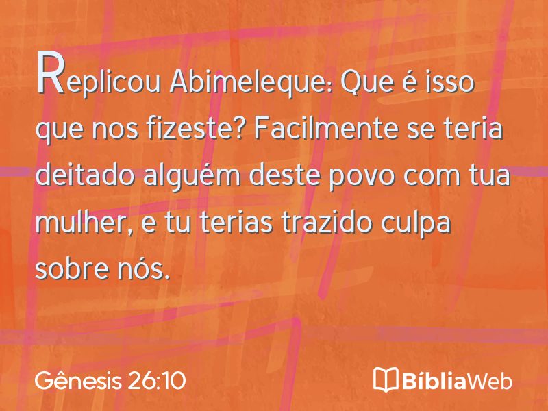 Gênesis 26:10 em imagem para compartilhar