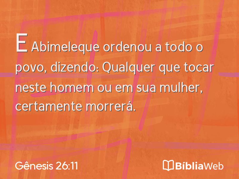 Gênesis 26:11 em imagem para compartilhar