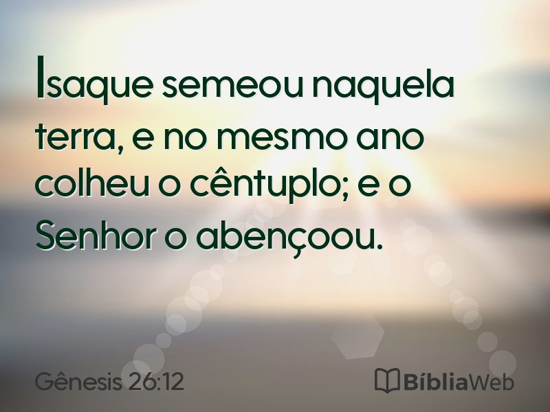 Gênesis 26:12 em imagem para compartilhar