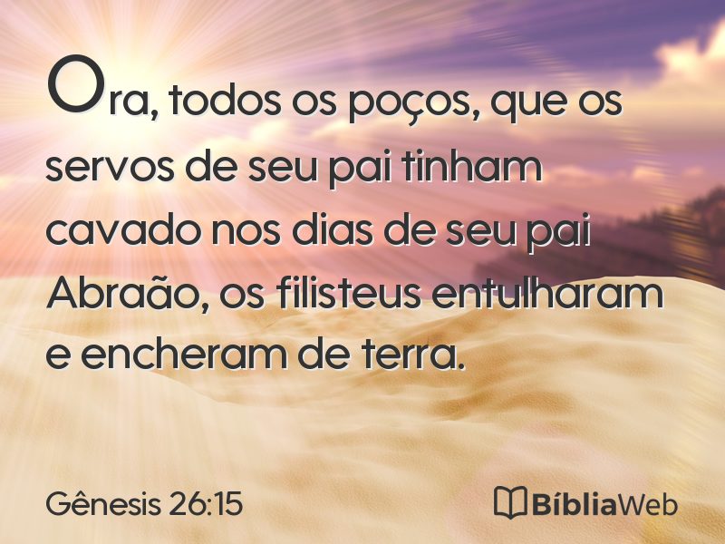 Gênesis 26:15 em imagem para compartilhar