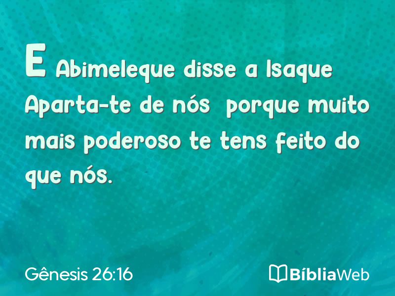 Gênesis 26:16 em imagem para compartilhar