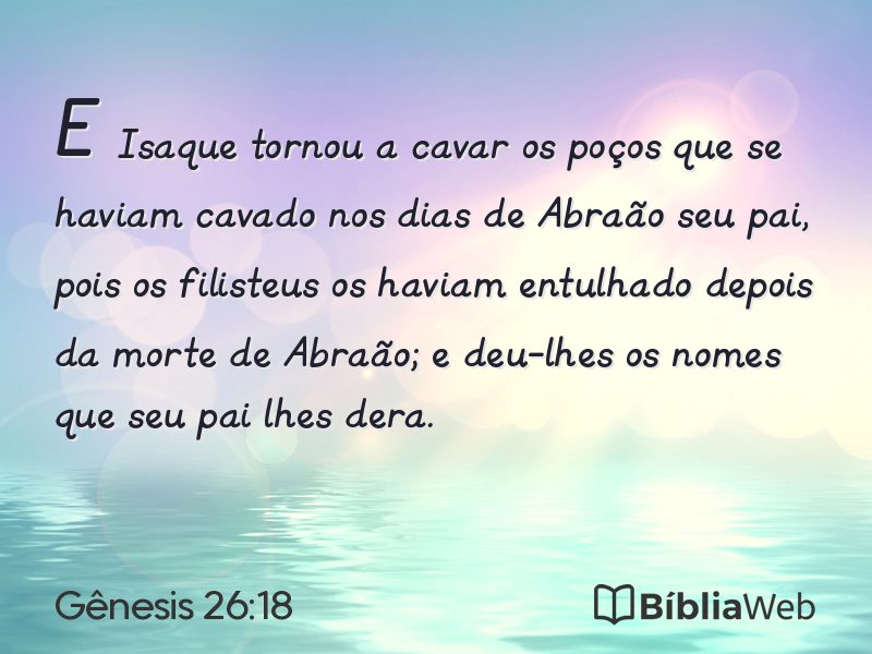 Gênesis 26:18 em imagem para compartilhar