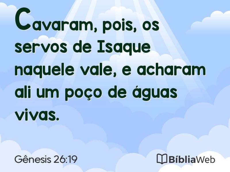 Gênesis 26:19 em imagem para compartilhar