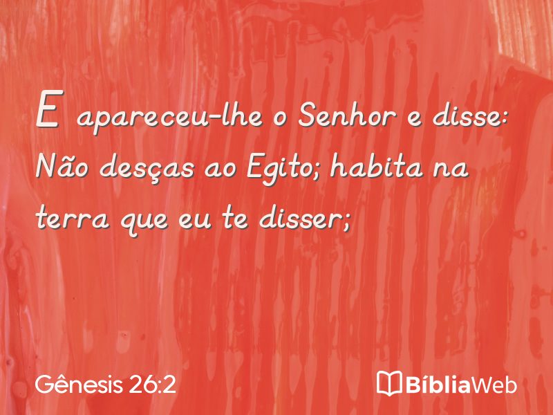 Gênesis 26:2 em imagem para compartilhar