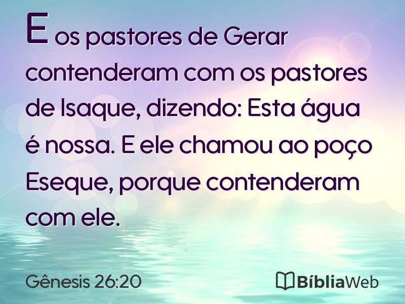 Gênesis 26:20 em imagem para compartilhar