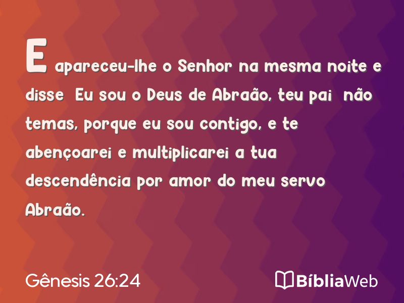 Gênesis 26:24 em imagem para compartilhar